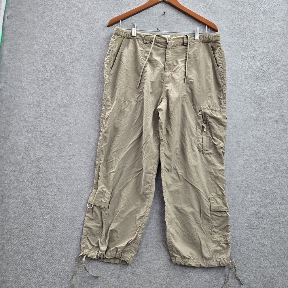 The North Face Women Pants L Beige Cargo Outdoor Hiking Baggy Loose